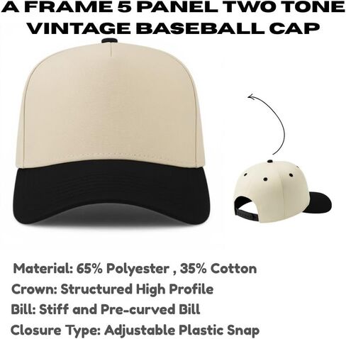 Trendy Apparel Shop Venezuela Embroidered 5 Panel Two Tone Vintage Ball Cap in Kuwait