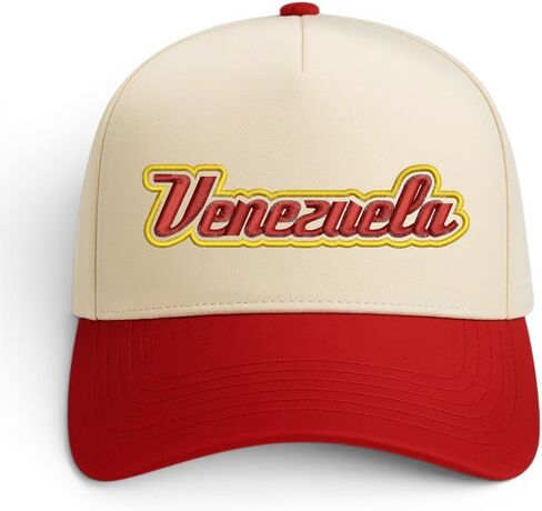 Trendy Apparel Shop Venezuela Embroidered 5 Panel Two Tone Vintage Ball Cap in Kuwait