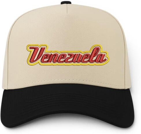 Trendy Apparel Shop Venezuela Embroidered 5 Panel Two Tone Vintage Ball Cap in Kuwait