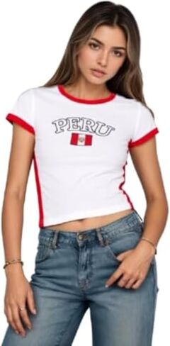VCM Soccer Cup 2026 Shirt Women USA Soccer Jersey Game Day T-Shirt Y2K Baby Tee Graphic Tees Slim Fit Vintage Top in Saudi Arabia