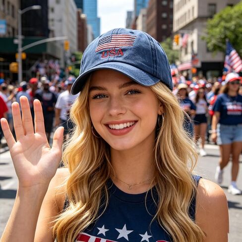 Utaly Washed-Cotton-USA-Flag Baseball-Cap Adjustable One Size Dad-Tracker-Hat in Saudi Arabia