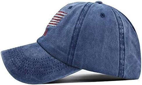 Utaly Washed-Cotton-USA-Flag Baseball-Cap Adjustable One Size Dad-Tracker-Hat in Saudi Arabia