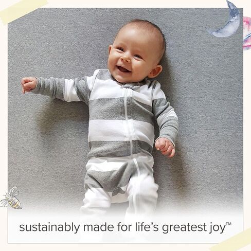 Burt's Bees Baby Essential Organic Cotton Fitted Crib Sheet, Breathable for Boy Girl Standard Crib & Toddler Mattresses in Kuwait