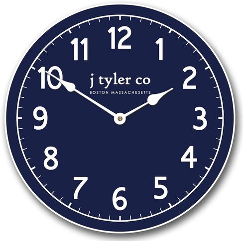 Navy Blue Large Wall Clock | Ultra Quiet Quartz Mechanism | Hand Made in USA Beautiful Crisp Lasting Color | Comes in 8 Sizes | 24-Inch in Saudi Arabia