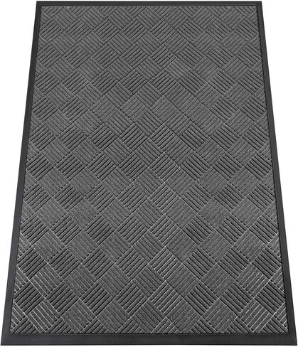 Front Door Mat, 10' x 3' Commercial Floor Mat, Heavy Duty Welcome Mat, Rubber Backing Non Slip Doormat for Entryway, Grey in Saudi Arabia