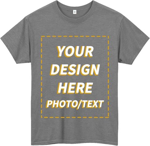 FEEGO Bulk Custom Tees, Unisex Cotton Tees Personalized with Photo Logo Text, Front & Back Print for Wedding & Business in Saudi Arabia