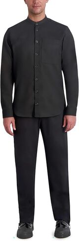 Karl Lagerfeld Men's Mandarin Collar Long Sleeve Lt Weight Shirt in Kuwait