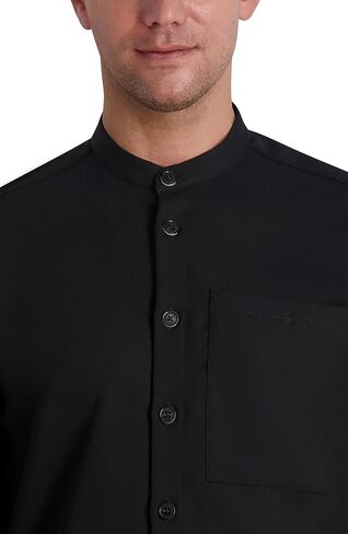 Karl Lagerfeld Men's Mandarin Collar Long Sleeve Lt Weight Shirt in Kuwait