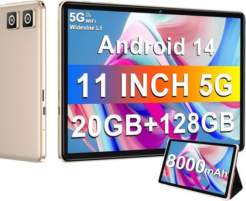 جهاز لوحي ، 10.1 بوصة أقراص ، Android 14 Tablet مع ذاكرة وصول عشوائي 18 جيجابايت+128 جيجا بايت ROM/ 1TB توسيع ، Octa-Core 1.8 جيجا هرتز ، بطارية 6000 مللي أمبير في الساعة ، واي فاي ، واي فاي 6 ، BT5.0 ، Widevine L1 HD IPS Tableta PC GOLD GOLD ROSE in Kuwait