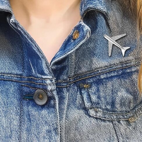2PCS Airplane Pin,Crystal Rhinestone Airplane Enamel Lapel Pin,Plane Tie Pins Sweater Scarves Hat Coat Suit Accessories Aviator Lover Jewelry Gift in Saudi Arabia