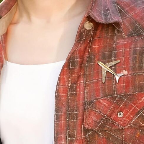2PCS Airplane Pin,Crystal Rhinestone Airplane Enamel Lapel Pin,Plane Tie Pins Sweater Scarves Hat Coat Suit Accessories Aviator Lover Jewelry Gift in Saudi Arabia