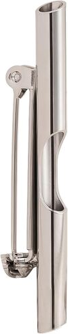 Geometric Minimalist Brooch - Flower Insert Pin, White Gold Plated Elegant Artful Jewelry Gift for Women, Exquisite & Tarnish-Resistant in Saudi Arabia