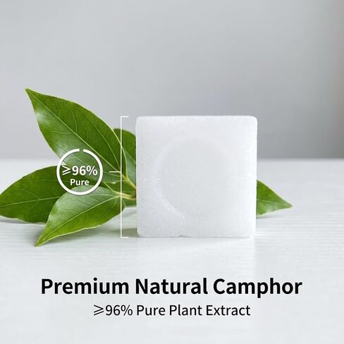 Natural Camphor Tablets, 96% Pure Plant Extract, White Camphor Chunks, 5.3 oz, for Aromatherapy and Meditation (Camphor (20ps) 122g) in Saudi Arabia