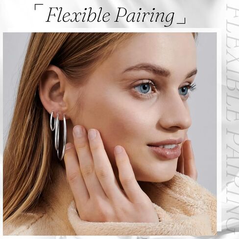 8 Pairs Hoop Earrings Set for Women Men Y2K Star Gothic Goth Punk Rock Silver Earrings Huggie Jewelry Gift for Girls in Saudi Arabia