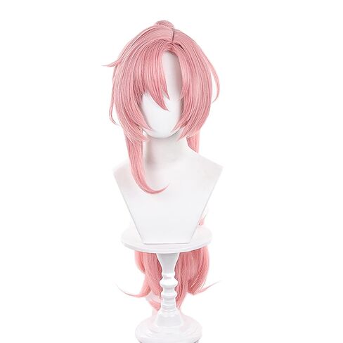 Long Straight Blonde Yellow Wig with Ponytail Anime Cosplay Wigs Heat Resistant Synthetic Hair Replacement Wigs + free cap for Adult Women Cos Anime Game Party Halloween Christmas Costume Comic in Saudi Arabia