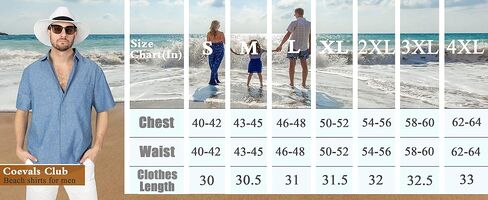 COEVALS CLUB Men's Casual Linen Cotton Button Down Spread Collar Short Sleeve Summer Beach Shirts in Saudi Arabia