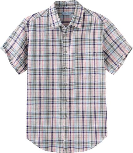 COEVALS CLUB Men's Casual Linen Cotton Button Down Spread Collar Short Sleeve Summer Beach Shirts in Saudi Arabia