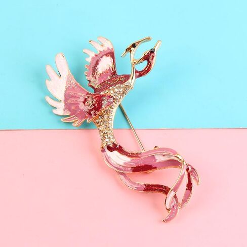 3PC Enamel Phoenix Brooch Pin with Rhinestones, Vintage Luxury Lapel Pin for Men Women, Elegant Suit & Dress Accessory in Saudi Arabia