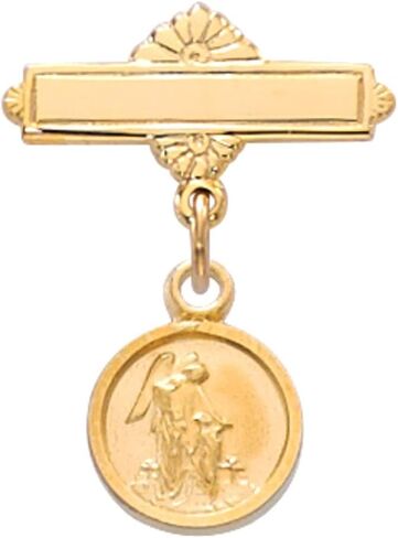 Bonyak Jewelry Gold Plated Guardian Angel Baby Pin Boxed in Kuwait