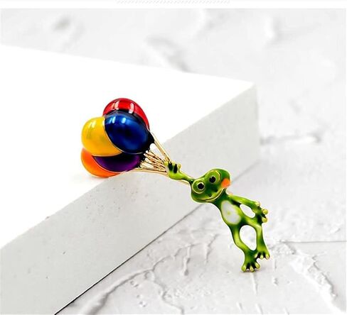 Cute Hot Air Balloon Brooch Enamel Pin Badge Personality Funny Frog Pin Button Collar Coat Western Accessories for Women Men Jewelry Shirt Office Casual Brooch Pins Gifts in Saudi Arabia