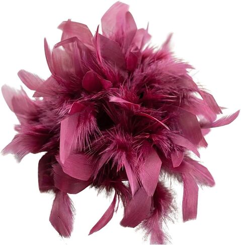 Elegant Feather Flower Large Brooch Lapel Pins for Women Men, Wedding Party Dance Banquet Anniversary Prom Evening Event Dress Suit Shawl Clothes Accessories Jewelry Piece in Saudi Arabia