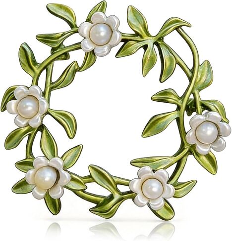 Lily of the Valley Brooch for Women Dainty Flower Pin Floral Jewelry Elegant Spring Summer Outfit Accessory Gift in Kuwait