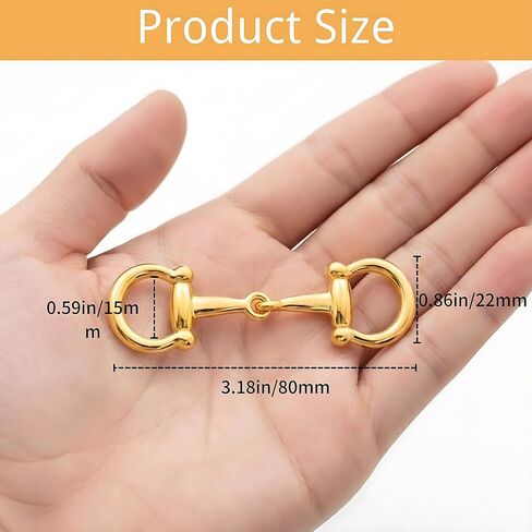 2Pcs Horsebit Scarf Rings for Women Chain Simple Metal Silk Scarf Buckle Shawl Clips Slides for Handbag Twilly (Gold and Silver) in Saudi Arabia