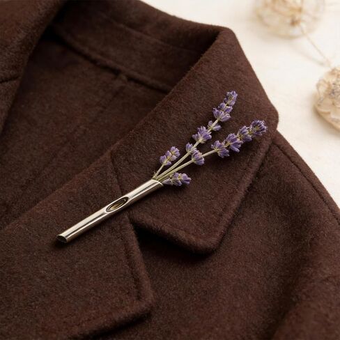 A Kind Brooch Wearable Flower Vase Holder Brooch Insert Floral Brooches for Women Men DIY Branch Shaped Flower Pin Unique Floral Pin Mothers Day Party Jewelry Gifts in Kuwait