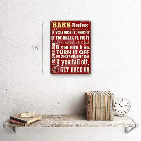Barn Rules Metal Sign, Stable, Rustic Décor, Cowboy, Ranch, Horses in Saudi Arabia