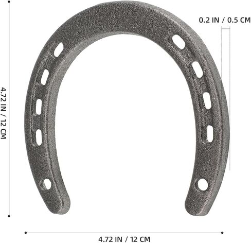 Garneck Horseshoe Wall Decor Iron Wall Hanging - Country Western Lucky Ornament Silver Metal Accent for Home Entryway Hallway Farmhouse Ranch Office Lucky Horse Shoe Decor 4.5 Inch in Saudi Arabia