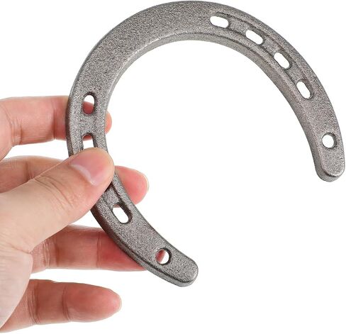 Garneck Horseshoe Wall Decor Iron Wall Hanging - Country Western Lucky Ornament Silver Metal Accent for Home Entryway Hallway Farmhouse Ranch Office Lucky Horse Shoe Decor 4.5 Inch in Saudi Arabia
