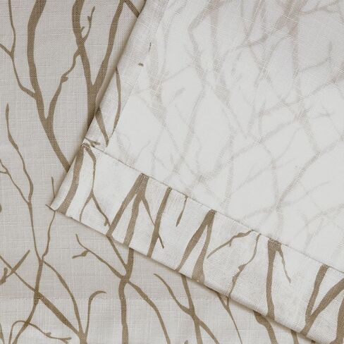 Exclusive Home Oakdale Light Filtering Semi-Sheer Textured Linen Grommet Top Curtain Panel Pair, 54"x84", Taupe, 2 Piece in Saudi Arabia