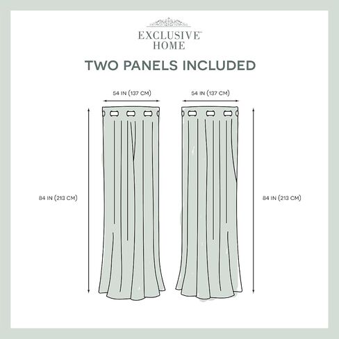 Exclusive Home Oakdale Light Filtering Semi-Sheer Textured Linen Grommet Top Curtain Panel Pair, 54"x84", Taupe, 2 Piece in Saudi Arabia