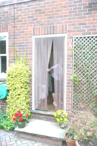 35 x 83 inch Silver Aluminium Chain Curtain Metal Screen for Door Window Indoor Decoration in Saudi Arabia