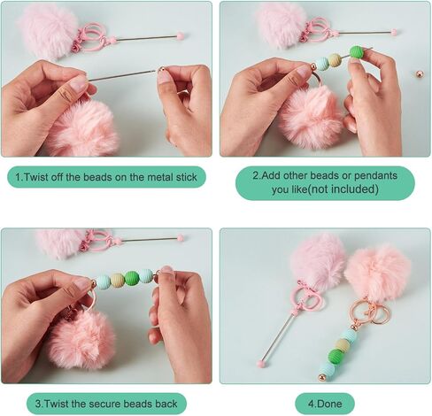 قضبان سلسلة مفاتيح Craftdady مع شريط سلاسل مفاتيح قابل للخرز لتقوم بها بنفسك سلسلة مفاتيح لطيفة إبداعية مستلزمات صناعة حقيبة المحفظة اليدوية هدية ذاتية الصنع in Kuwait