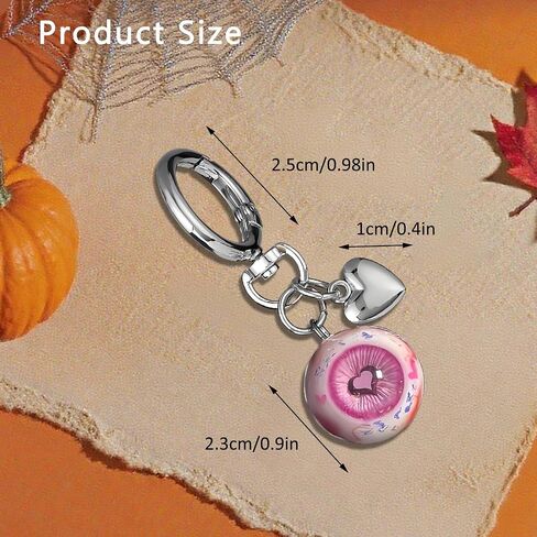 Halloween Eyeballs Keychain Goth Bag Charms for Backpack Horror Eyeball Purse Charm Halloween Accessories for Women in Saudi Arabia
