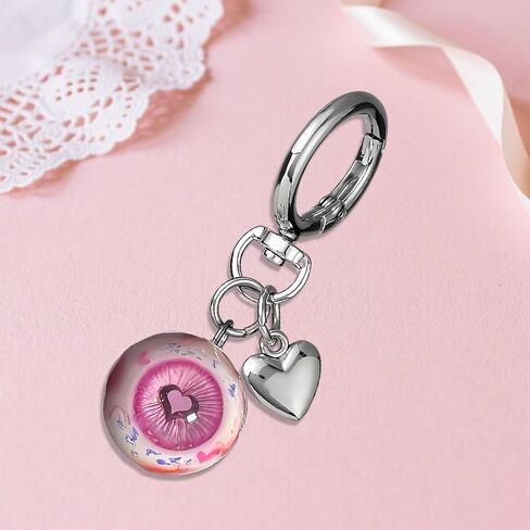 Halloween Eyeballs Keychain Goth Bag Charms for Backpack Horror Eyeball Purse Charm Halloween Accessories for Women in Saudi Arabia