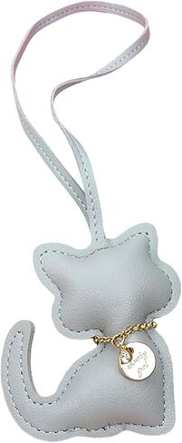 Leather Cat Keychain, Cat Bag Charm for Handbags Tote Bags Key Chains for Women in Saudi Arabia