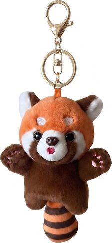 Cute Red Panda Plush Keychain, Kawaii Panda Purse Bag Charms Backpack Accessories Panda Gifts for Women in Saudi Arabia