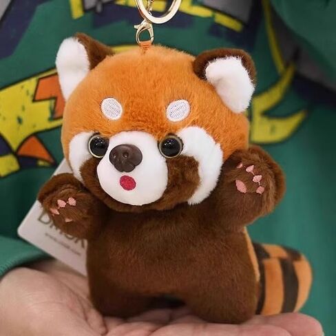 Cute Red Panda Plush Keychain, Kawaii Panda Purse Bag Charms Backpack Accessories Panda Gifts for Women in Saudi Arabia