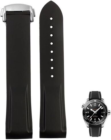 Rubber Watchband For Omega's New Seamaster 300 Speedmaster Planet Ocean 600 Silicone Watch Strap in Saudi Arabia