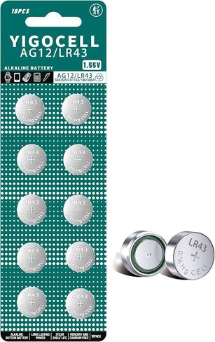 LR43 AG12 Batteries L1142 SR43 SR43 260 386 Battery for Watch Toys Clock 10 Pack (10) in Saudi Arabia