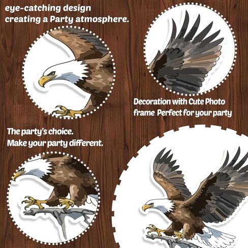 Bald Eagle Happy Birthday Banner, Bald Eagle Birthday Party Decorations for Boys Girls Men Women Birthday Party Supplies in Saudi Arabia