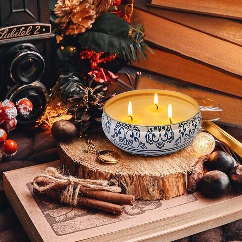 3 Packs Citronella Candle Outdoor, Large 3-Wick 13.5oz Lemongrass Scented Natural Soy Wax Long Burning Candles for Outside Patio Porch in Saudi Arabia
