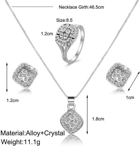 3-Piece Men's 925 Silver Jewelry Set: Cubic Zirconia Pendant Necklace, Stud Earrings & Ring, Hypoallergenic Urban Street Style Set for Multi-Occasion Wear, Gift-Ready Accessories in Kuwait