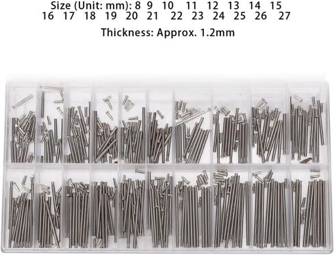 Pcs 1.2mm Thickness 20 Sizes Watch Band Spring Bars Stainless Steel Strap Link Pins for Watch Repair Professional Repair Tool Kit with Storage Case in Saudi Arabia