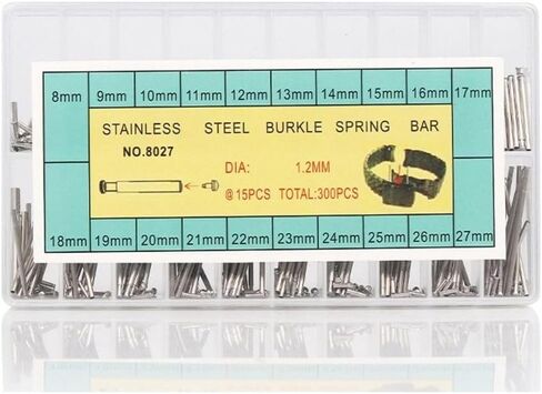 Pcs 1.2mm Thickness 20 Sizes Watch Band Spring Bars Stainless Steel Strap Link Pins for Watch Repair Professional Repair Tool Kit with Storage Case in Saudi Arabia