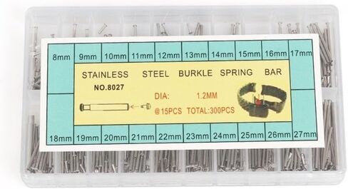 Pcs 1.2mm Thickness 20 Sizes Watch Band Spring Bars Stainless Steel Strap Link Pins for Watch Repair Professional Repair Tool Kit with Storage Case in Saudi Arabia