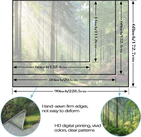 Spenlife Sunlit Forest Tapestry, Springtime Woods Tapestries for Bedroom, Nature Wall Decor, Scenery Tapestries (90" x 70") in Saudi Arabia