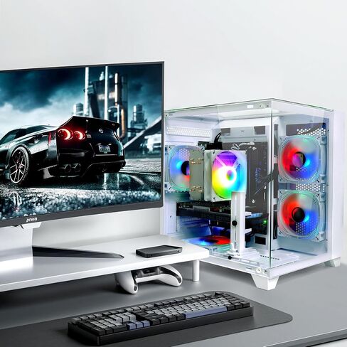 LXZ Gaming PC Desktop, I5-12400F, 2.5GHz, GeForce RTX 3050 6GB, 16GB DDR4 RAM, 1TB NVME SSD, for Gaming and Work, Black in Kuwait